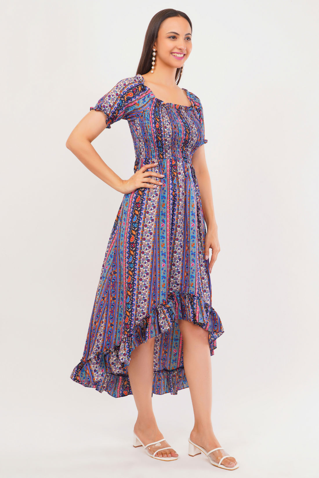 Strawberry Xpress Women's Crepe A-Line Maxi Dress